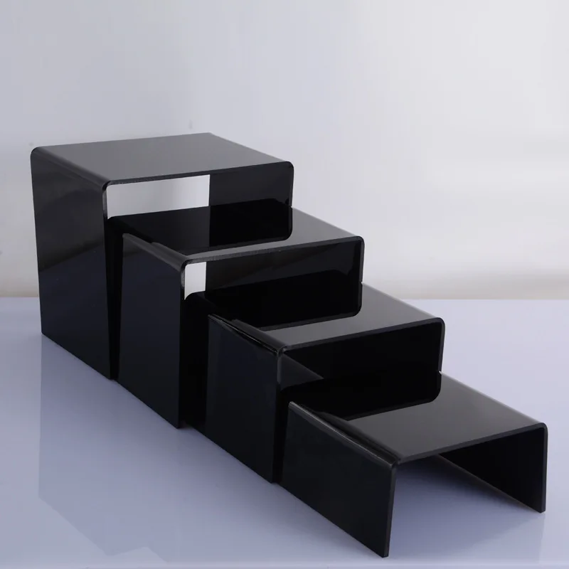 custom u-shaped counter cake display stand clear display racks acrylic stand