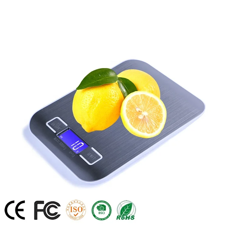 
Customized Color Kitchen scale Stainless Steel 5kg Diet Weighing Analog Food Scale with bluetooth Connect moblie phone 