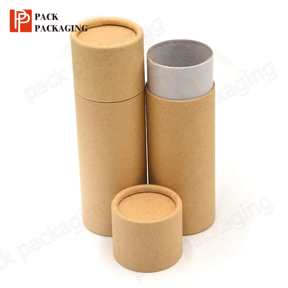 Environmentally Friendly customizable Stock Brown kraft Paper tube cylindrical round paper tube packaging