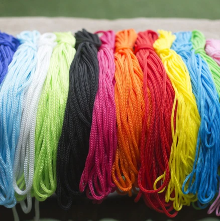 4mm 5mm crochet PP rope handle paper bag rope handle with plastic end polyester cord