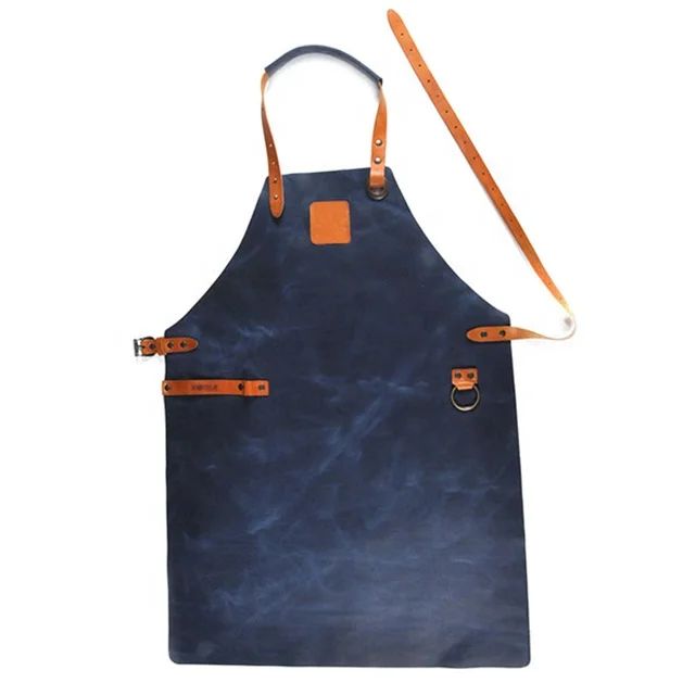 BBQ Apron Welding Apron Cow Leather Adjustable Wholesale Heavy Duty Welding Work Apron Leather Ap Custom Logo Accepted 20pcs