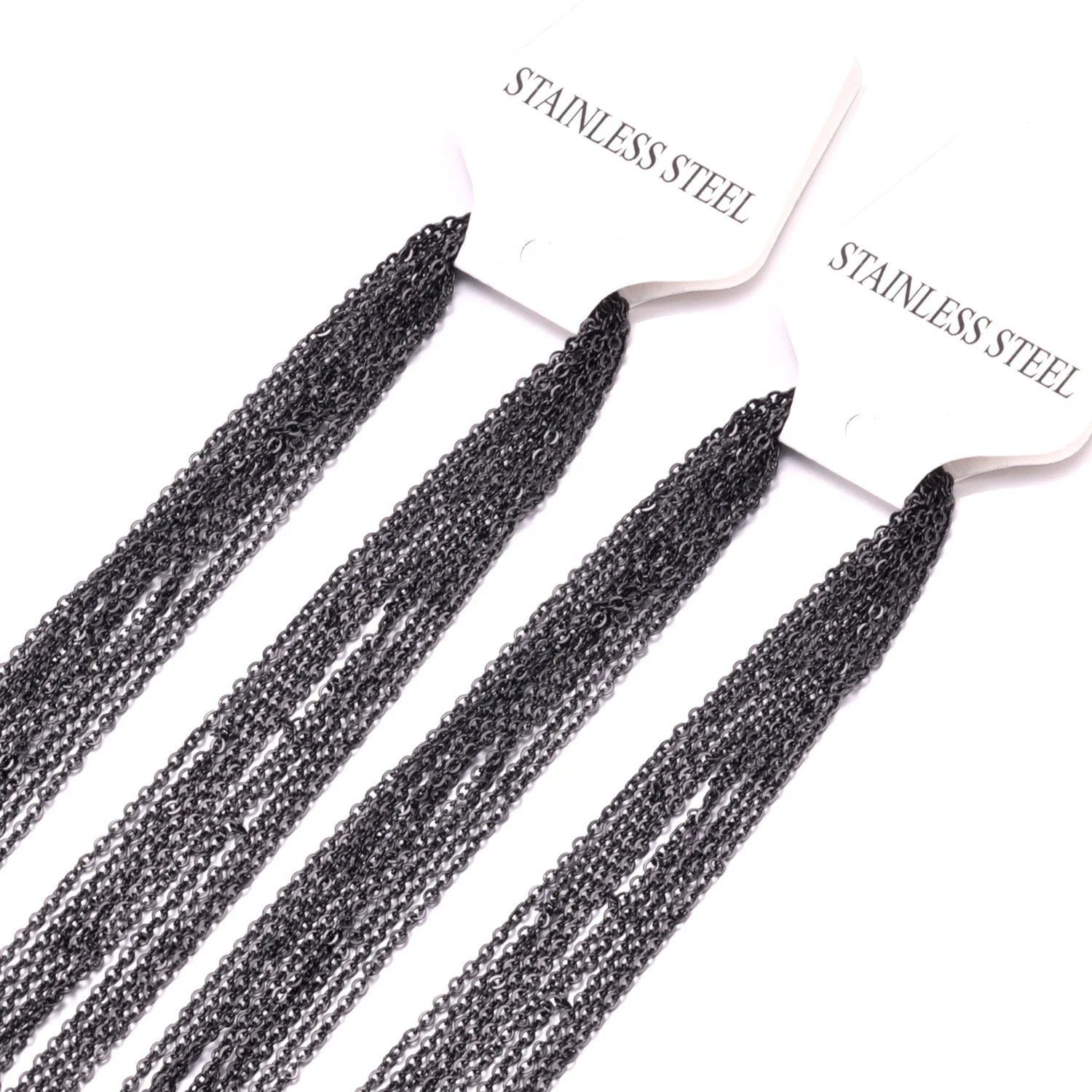 Оригинальные модные классические цепочки из нержавеющей стали черного серебряного золотого цвета для мужчин и женщин ожерелье ювелирные изделия в наличии