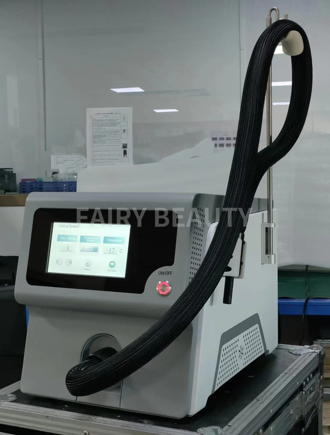 Portable Cold Air Skin Cooling Machine For Laser Treatment Reduce Pain Nd Yag Tattoo Tattoo Removal Beauty Salon Use