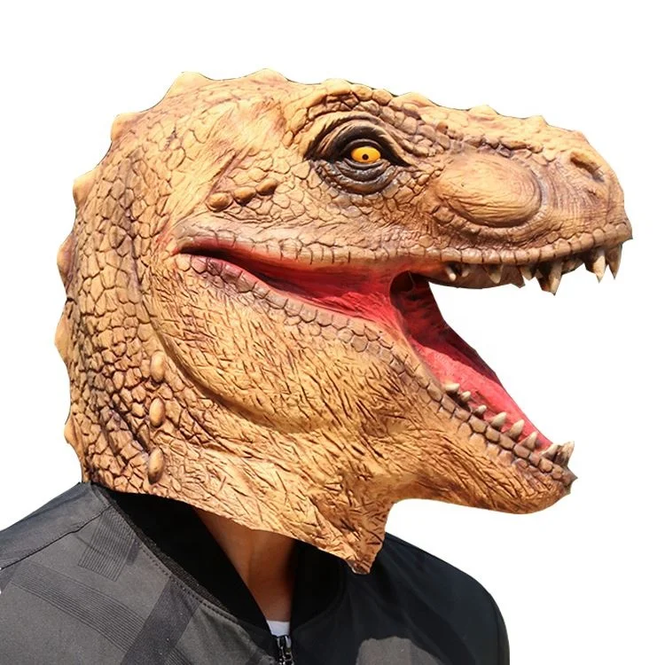 Dragon Novelty Props Animal Cosplay Costume Mask Dragon Full Head Latex Scary Dinosaur Party Mask For Kids Adult