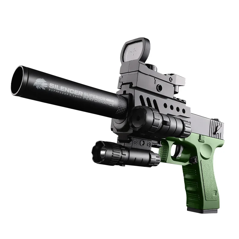 Hot Sell Christmas Birthday Gift Simulation Planer Shell Plastic Toy Gun Safety Environmental Boy Soft Bullet Foam Blaster Gun