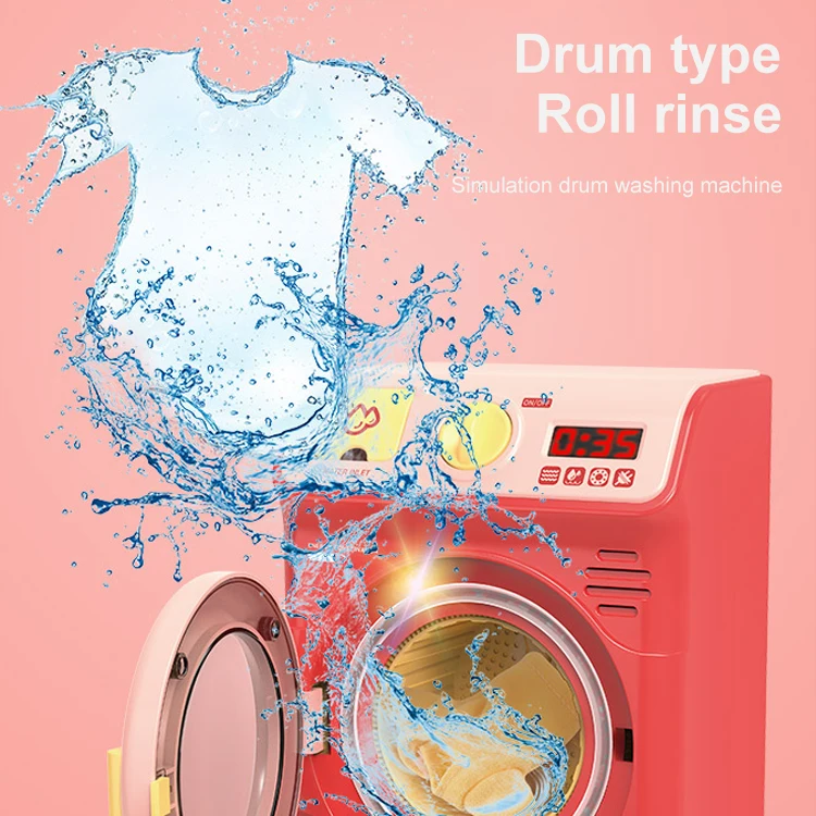 Children Mini Toy Educational Pretend Play Plastic Home Appliances Household Washing Machine Toy Furniture Toys