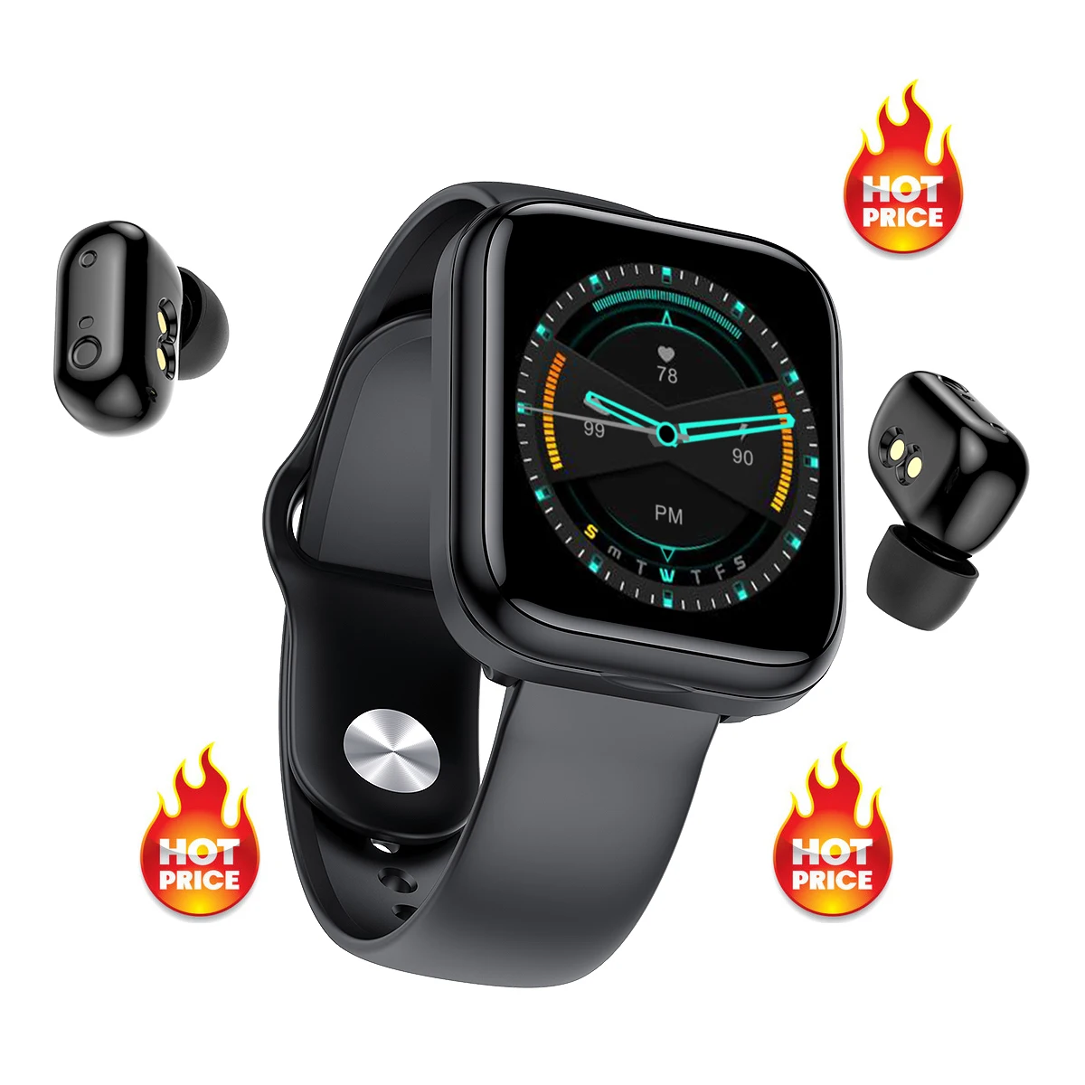 Factory smart watch Earphone 2 in 1 power bank bracelet Portable Headset BT 5.0 earbud earphone