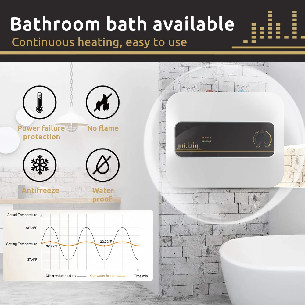 CE 110v 220v Instant Electric Water Heater for Kitchen bathroom ceramic infrared heater Calentador de agua