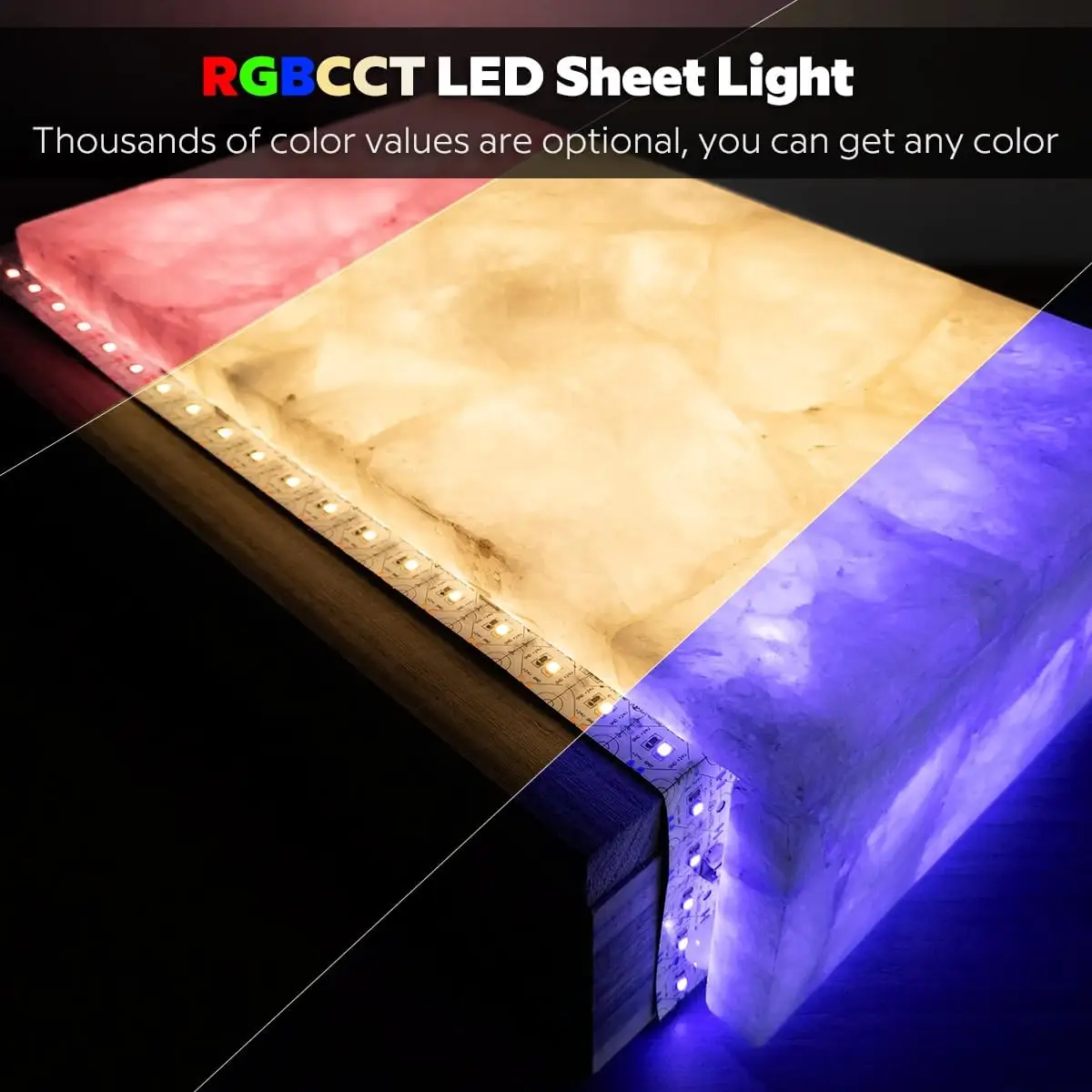 Dc24v Rgbw & Cct Soft Led Panel Color Changing Flexible Easy Cut For Diy Shapes Letter Lights Soft Led Panel Sheet