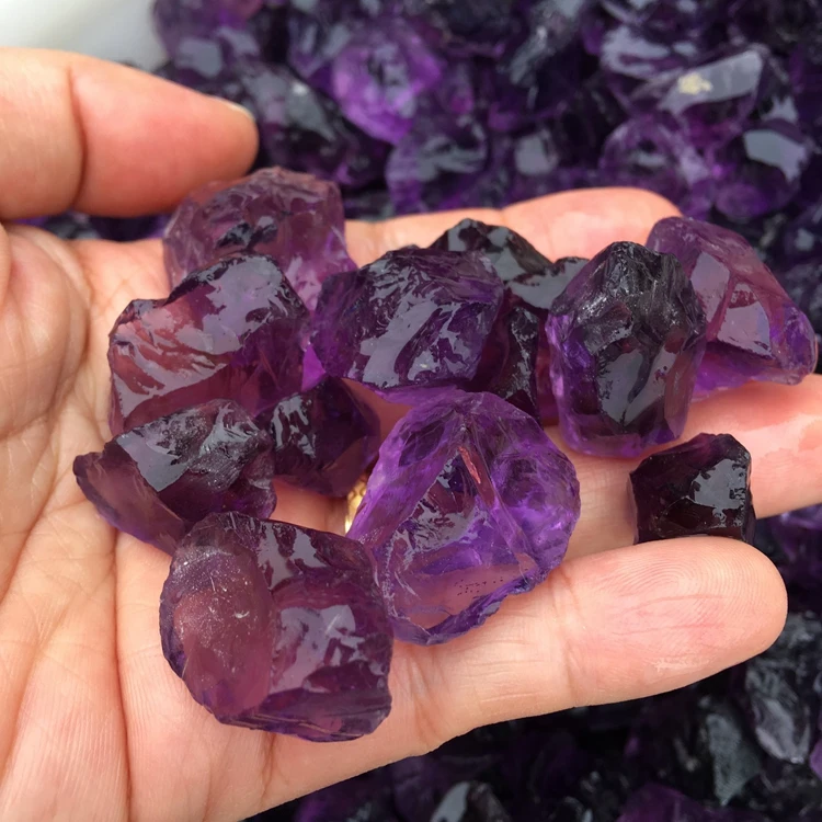 100g Per Bag Wholesale High Quality Semi-precious Stone Crafts Unpolished Natural Rough Raw Amethyst for Jewelry Making