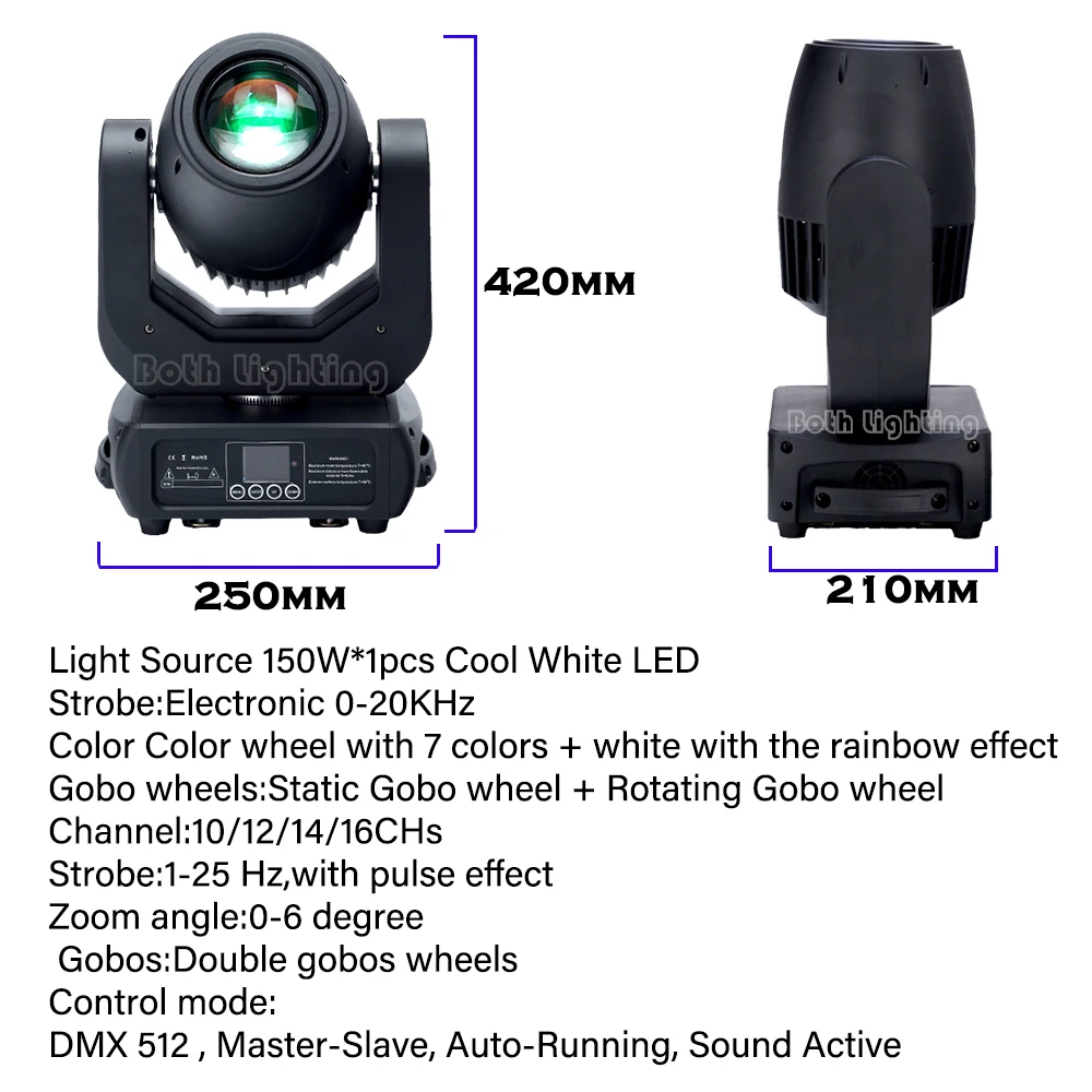 Bothlighting moving head lights 150W Spot moving head for dj equipment