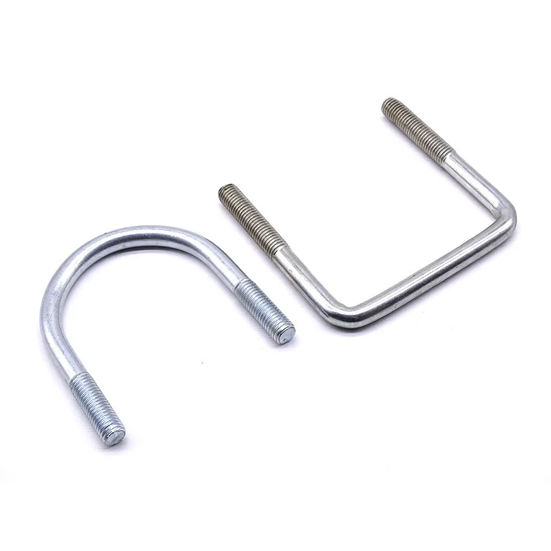 Round Bend U-BOLT Zinc Plated Steel Stainless Steel Square Clamp With Baffle New Pipe U-clamp