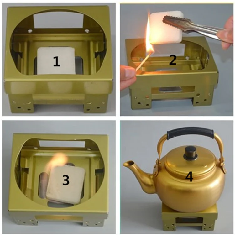 HongQiang  Fast Delivery Malaysia Golden Color Folding Furnace Outdoor Stove For Field Training Outdoor Cooking