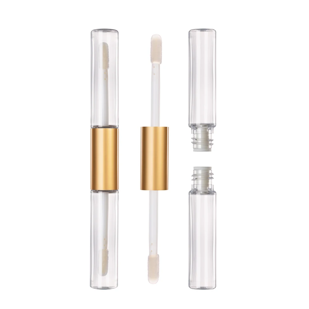 HUIHO Factory Wholesale Double Sides Acrylic Lip Gloss Containers Private Label Clear Wand Lipgloss Tubes
