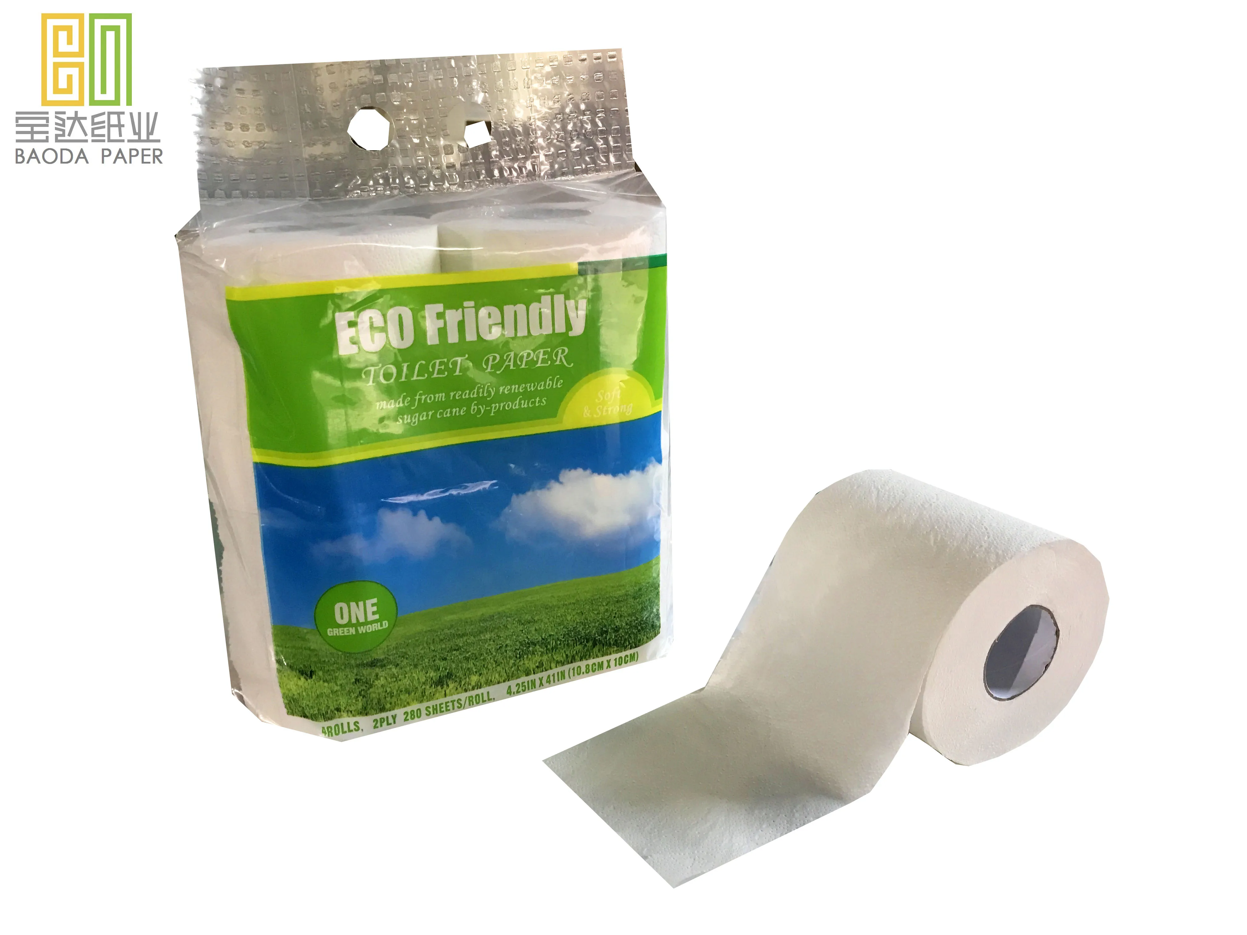  Top Quality Customized logo 3ply 4 rolls 250 sheets tissue paper toilet roll in