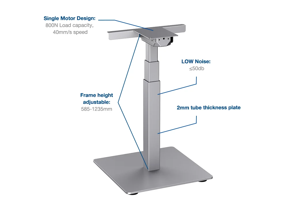 JIECANG White Frame Adjustable Table Leg Electric Height Adjustable Coffee Table