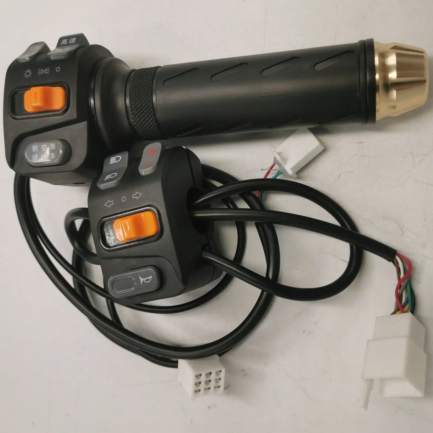 electric scooter throttle ebike accelerator+alert left right turning switch high low beam speed gears button motorbike diy part