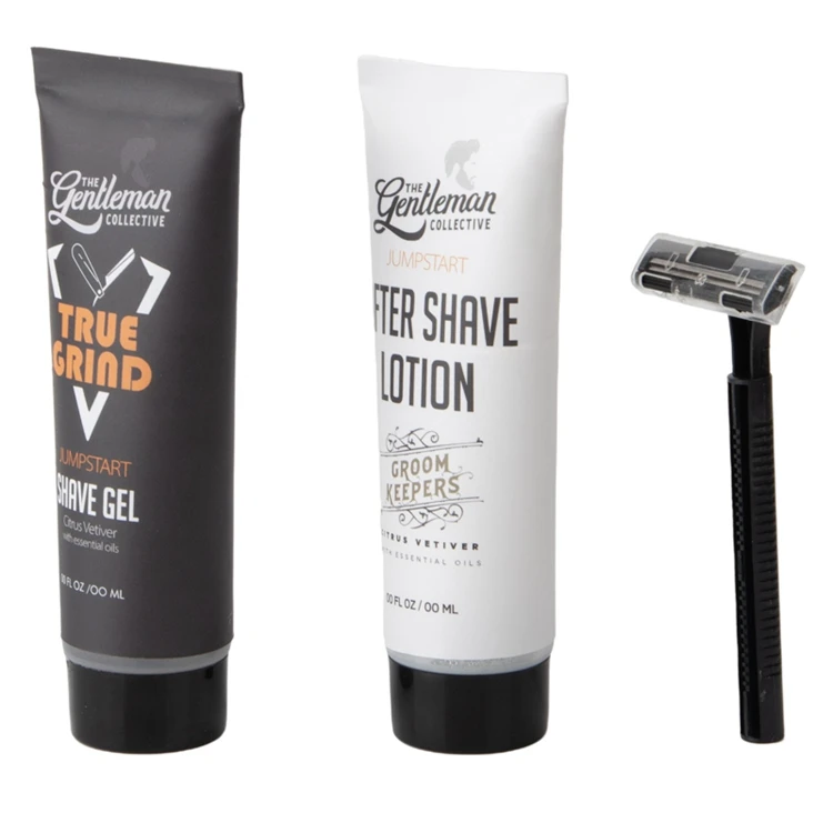 Elegance Premium Set Man Care Shaving Products Disposable Razor After Lotion Shave Gel