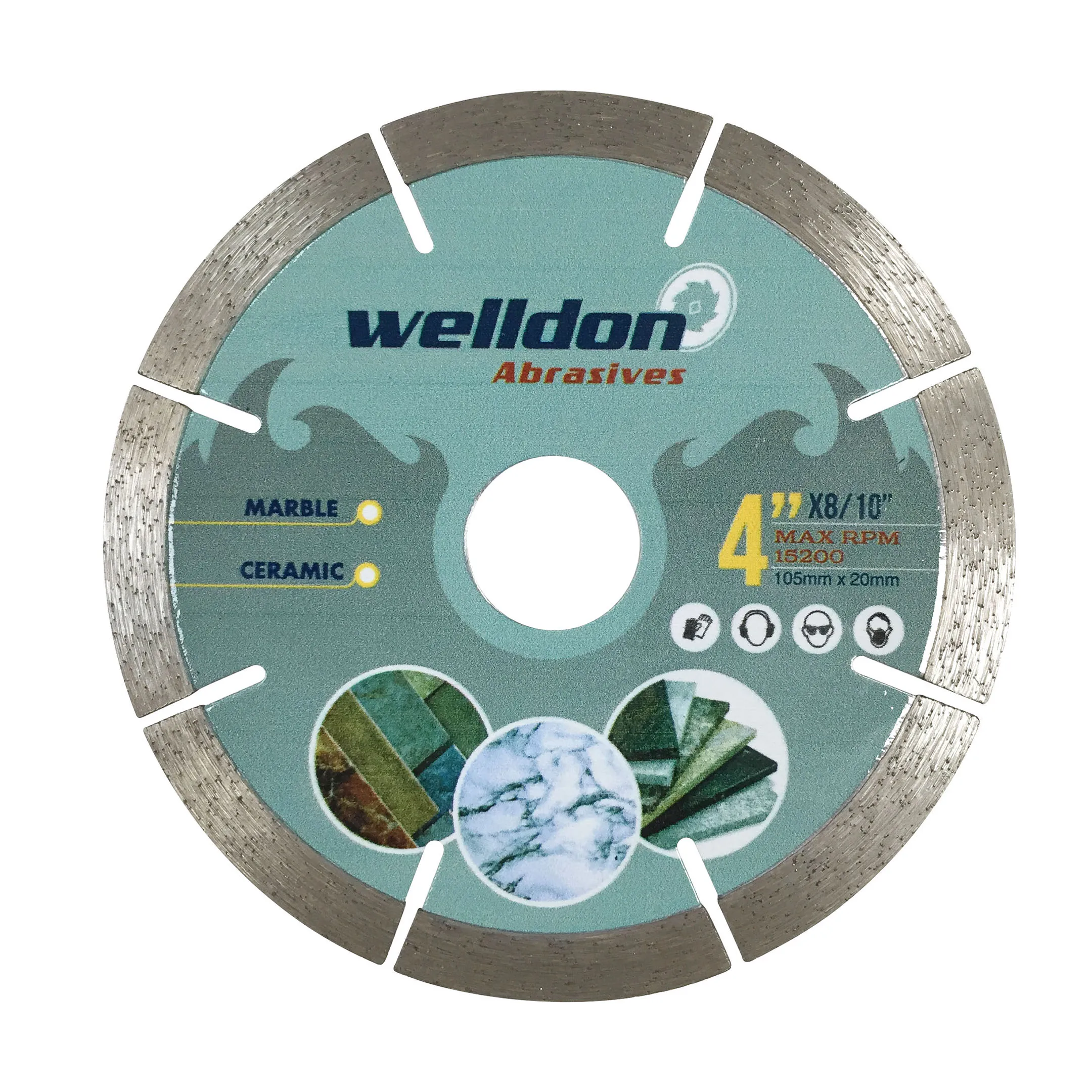 Welldon 4.5inch Diamond Saw Blades Cutter Wet Dry Grinder Blade Diamond Circular Saw Blade Porcelain Saw Wheel 1Mm Machine Turbo