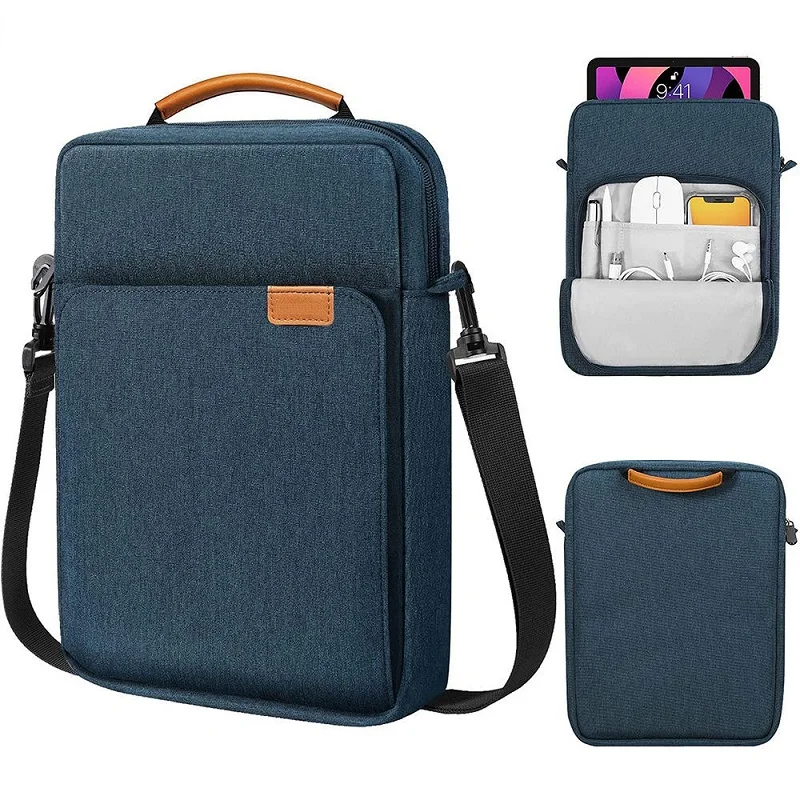 Waterproof 9 13 inch laptop cover handbag tablet carrying sleeve case sling bag with shoulder strap for ipad pro air
