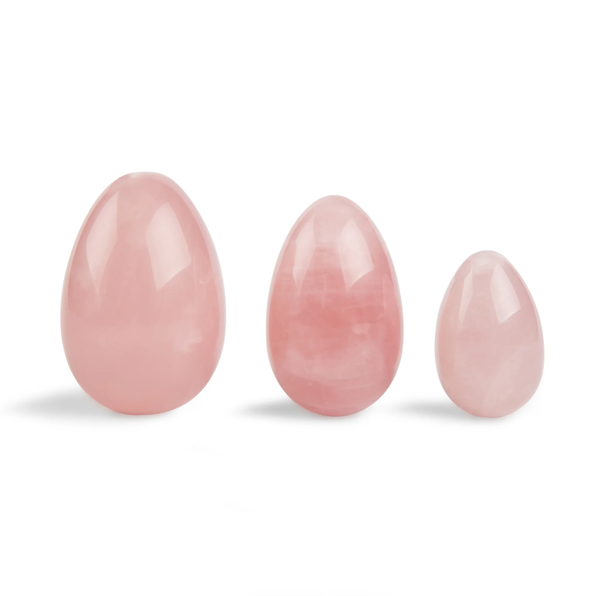 Wholesale Natural Gemstone Pink Crystal Rose Quartze Jade Clear Quartz Yoni Eggs For