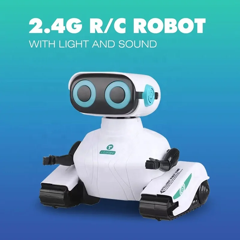 2.4G R/C 4 Channel Remote Control Robot With Sound And Lights Electric Mini Intelligent Robot Smart RC Robot Toys For Kids