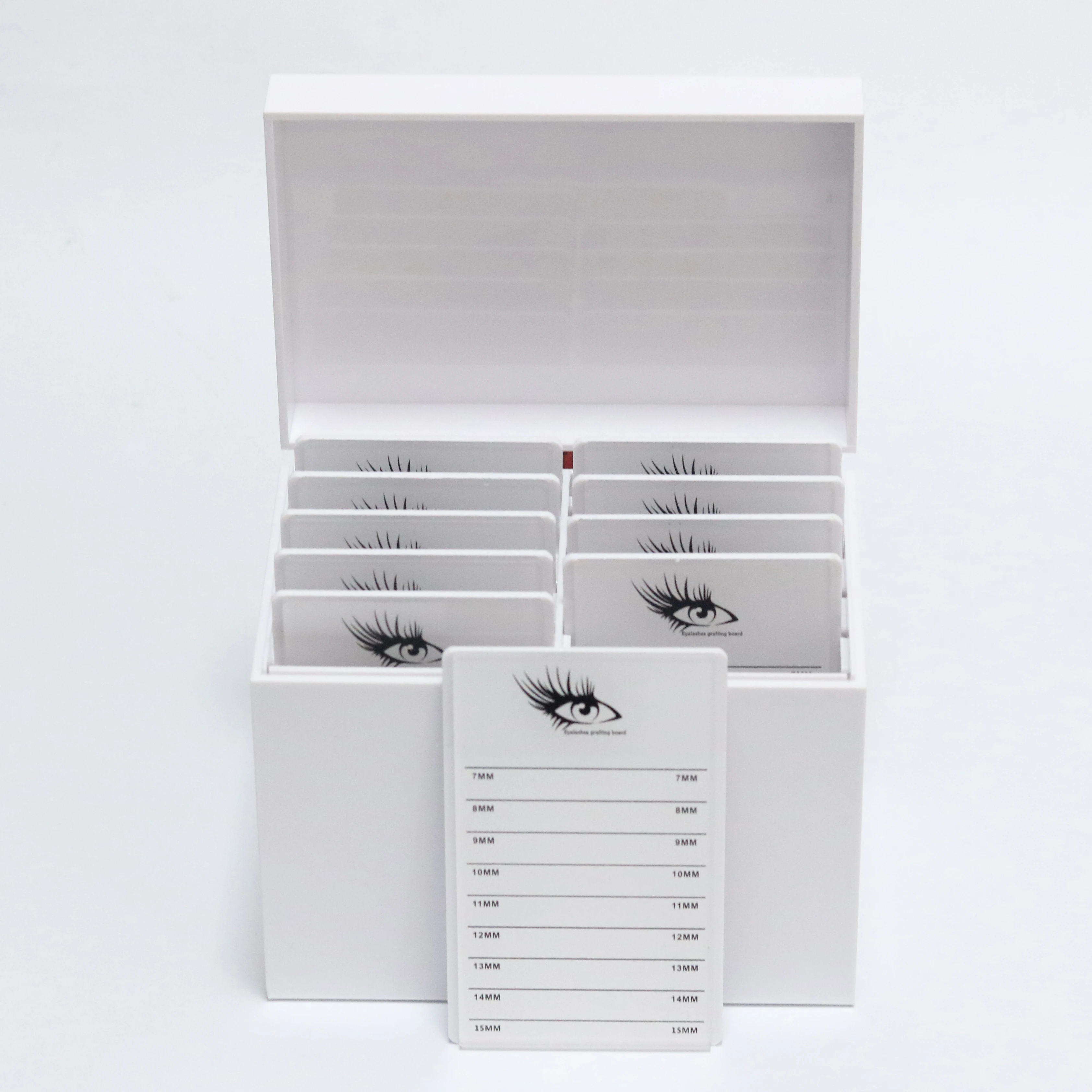 High Quality 10 Pallet 5 Pallet Acrylic Eyelash Extension Storage Box Stylish Floor Lash Organizer for Display Retail Store
