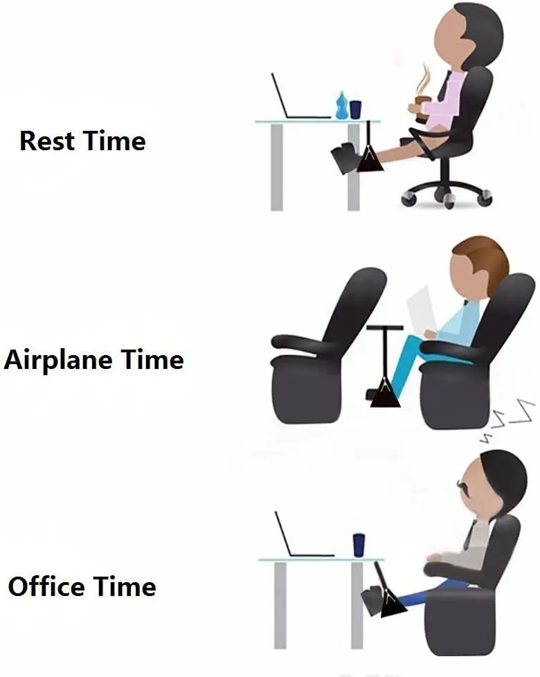 Portable Black Hanging Travel Footrest Adjustable Footrests Hammock for Flight