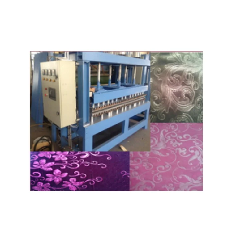 High Quality penumatic velvet embossing machine for 3D pattern