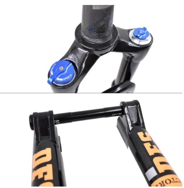 DFS  carbon fiber Front fork  for MTB 26 inch 27.5 inch  29 inch  wheel fork axle 15X100MM  shock absorber  mountain bike