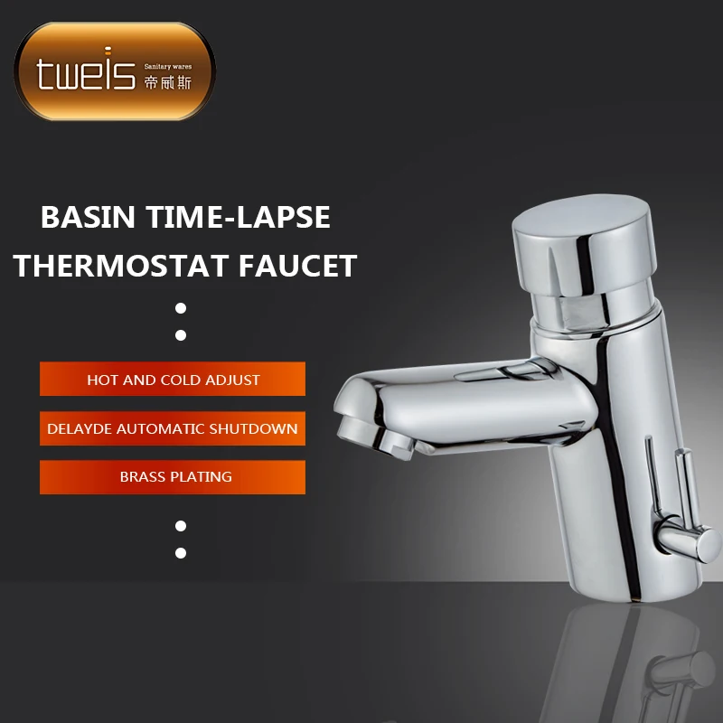 Push Button Tap Self Closing Tap New Design Bathroom Basin Time Delay Faucet