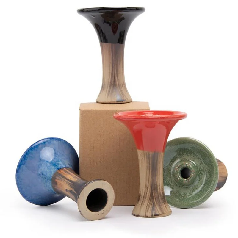 Popular Arabic Lacquer Ceramic Hookah Bowl Accessory Shisha Glass Fittings with Hose Set for Gift Packed in Gift Box
