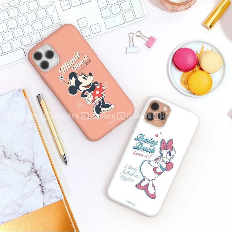 Disneyy Original Mickey Mouse Mobile Cell Phone Accessories Custom Phone Case For iPhone 13 12 11 Pro Max X XS XR Silicone Cover