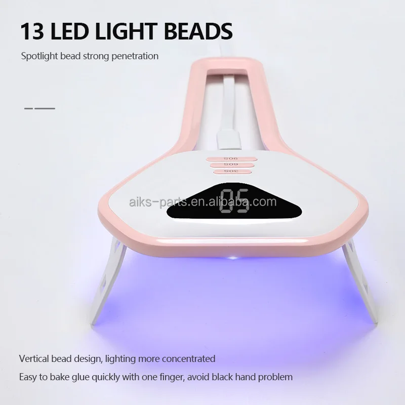New Product 24w Desktop Handheld Nail Lamp Portable Mini Uv Led Nail Lamp One Finger Flash Cure Nail Dryer