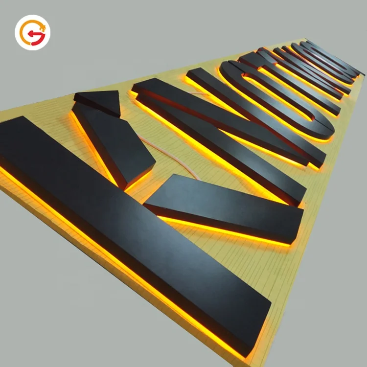 JAGUARSIGN Custom Company Wall Led Backlit Letter 3D Signage Logo Stainless Steel Illuminated Gym Signs Wall Decor Big Letters