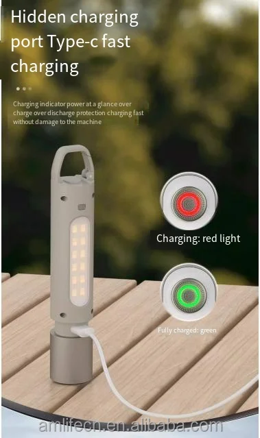 2024 Multi Functional Led Flashlight White Laser Outdoor Camping Lantern Cycling Torch Light Rechargeable LED Flashlight