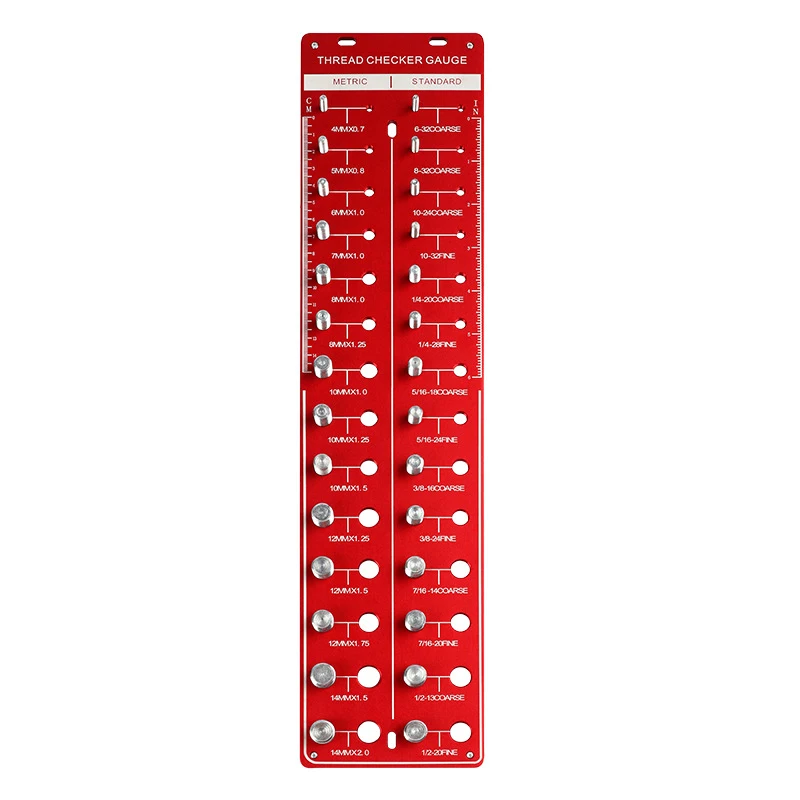 28 Nut and Bolt Thread Checker Aluminum 14 Metric 14 Standard Scale Nut Bolt Gauge Nut Bolt Thread Checker