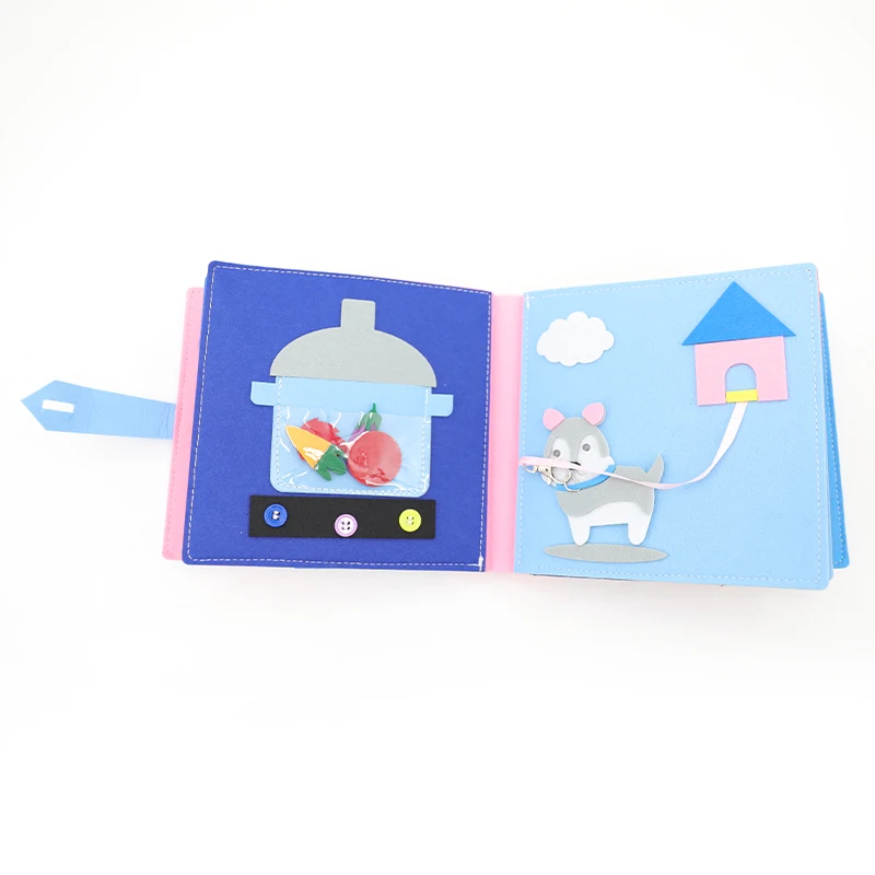 New Educational Busy Board Book Kids Sensory Montessor Tos Activities leaming Board Felt Toddler Busy Board For Kid