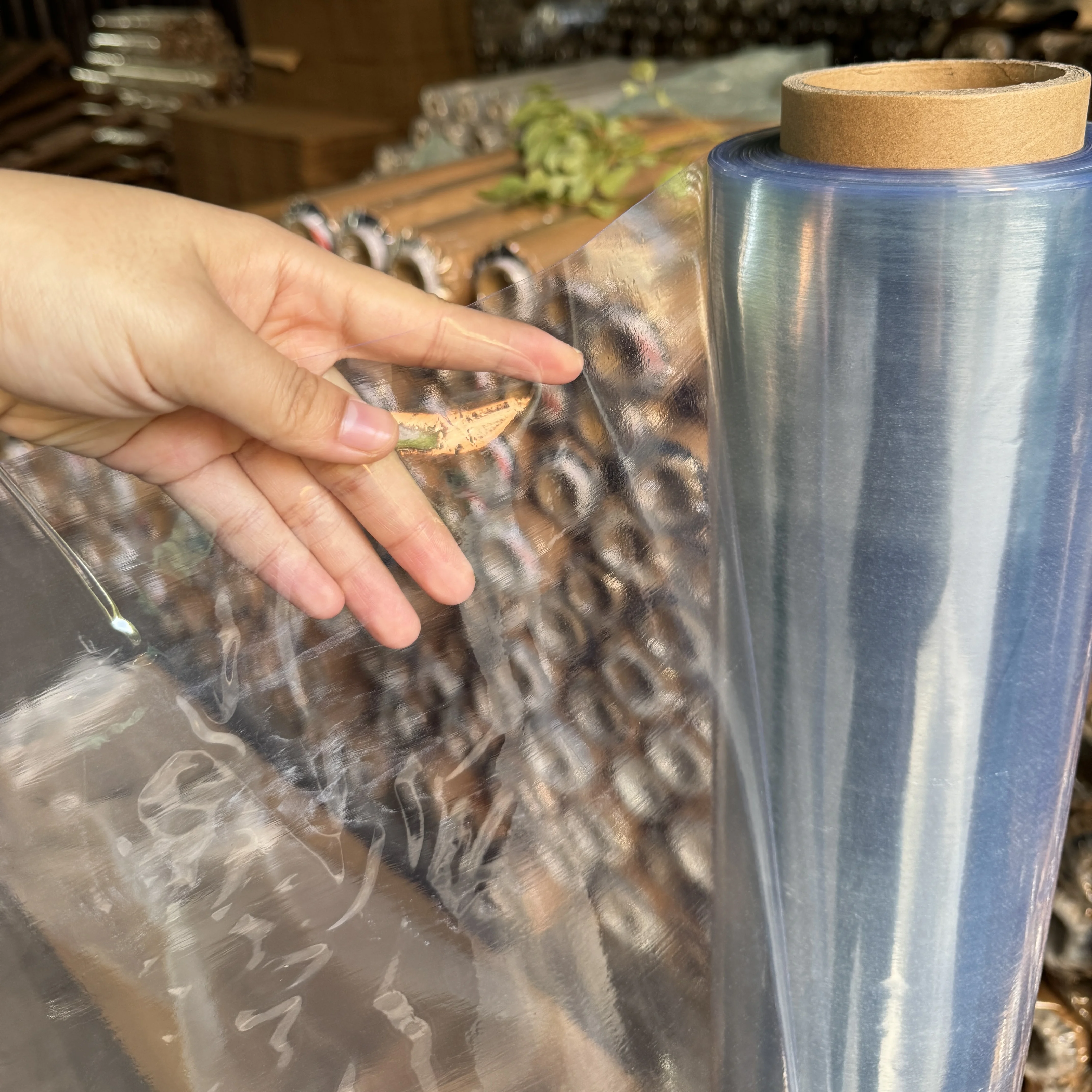 Wholesale Transparent PVC Sheet Flexible Thin Plastic Vinyl Film Roll Soft Normal Clear PVC Film 0.05-0.20