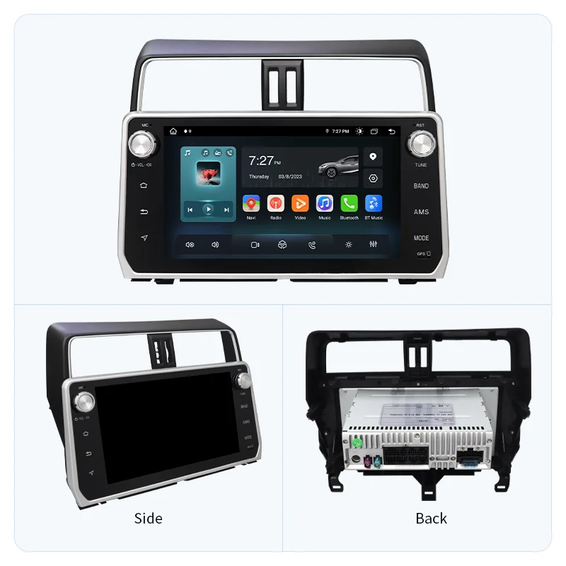 9/10.1 Inch IPS Touch Screen 2 Din Carplay GPS Navigation Android Car Radio for Toyota Prado Series