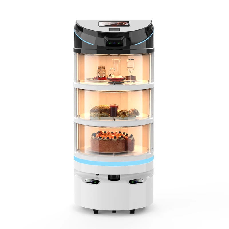 Reeman Factory Smart Food Delivery Robot Restaurant Telecontrolled Service Equipment Self Driving Coffee Shop Waiter Robots
