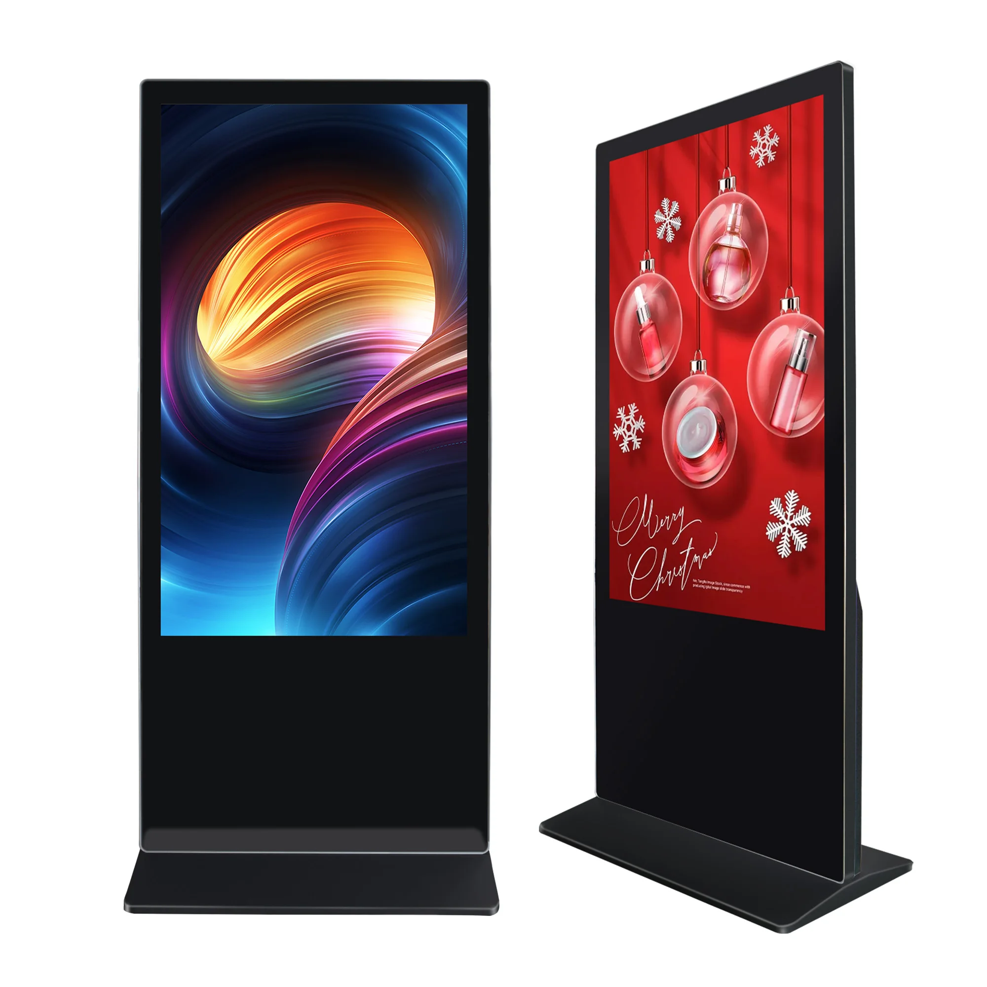 Floor Standing Vertical 65inch 4K Android/Win System Optional CMS Advertisement Display for Exhibition Navigation Touch Kiosk