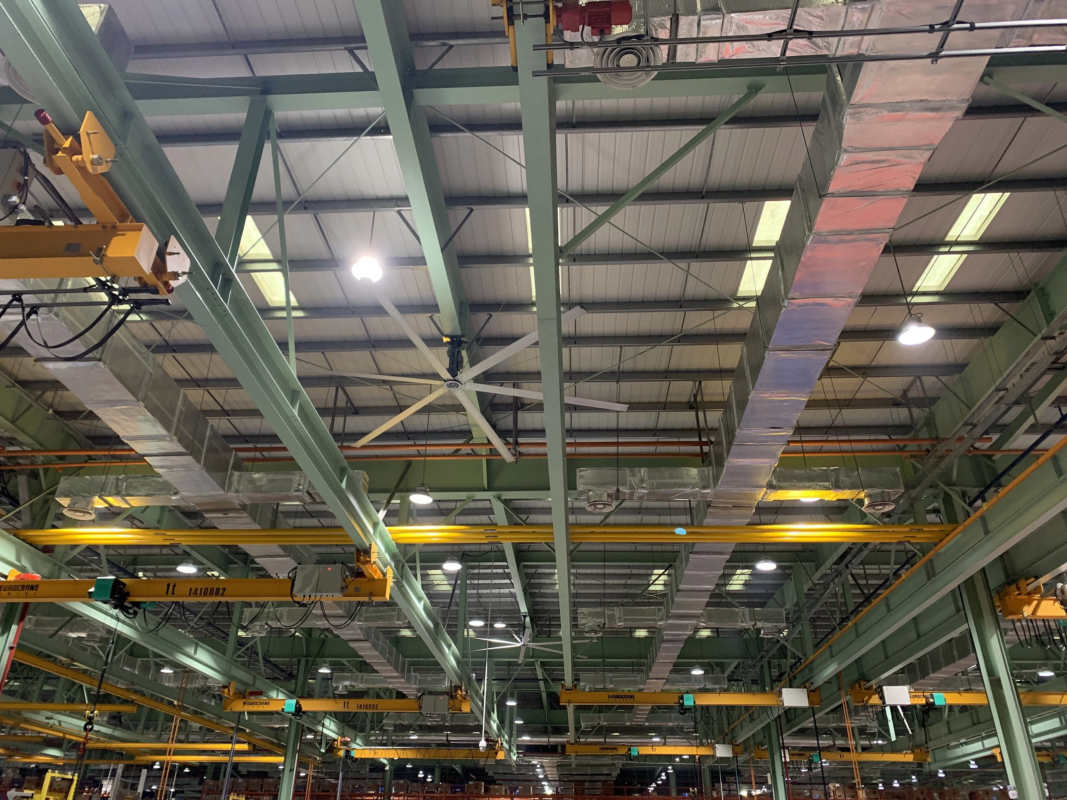 24ft бесщеточный постоянный магнитный потолочный большой потолочный вентилятор hvls из Малайзии для аэропортов