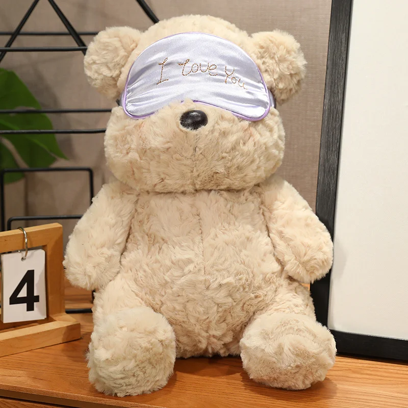 25cm 35cm 45cm Super Soft Adorable Teddy Bear Plush Toys with Colorful Mask