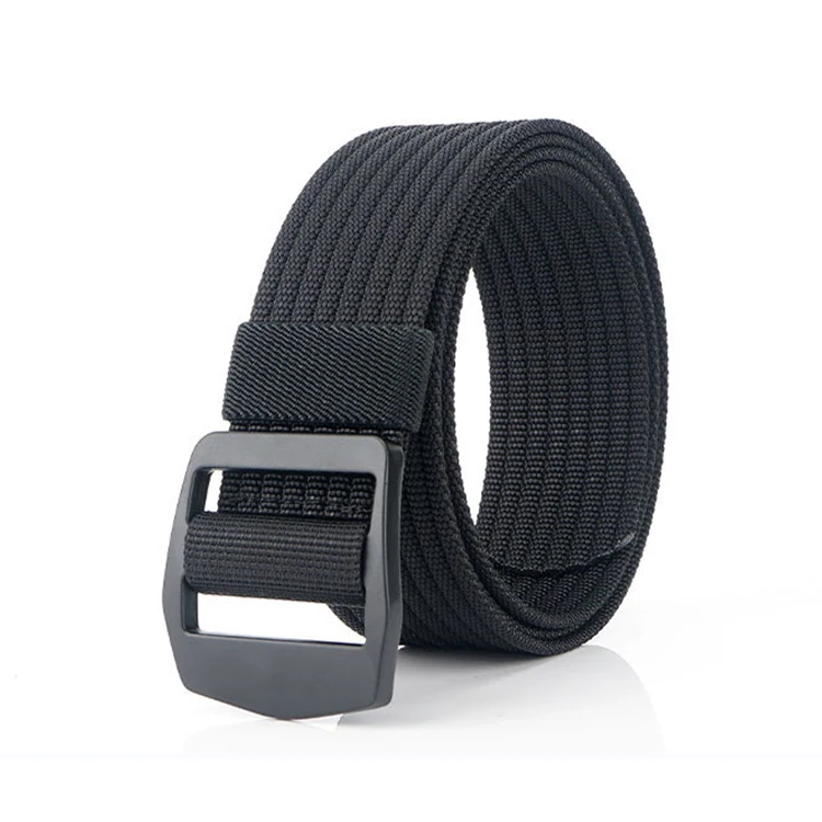Men Women Metal Buckle Nylon Casual Belt Canvas Jeans  Belts Adjustable Tactical Belt