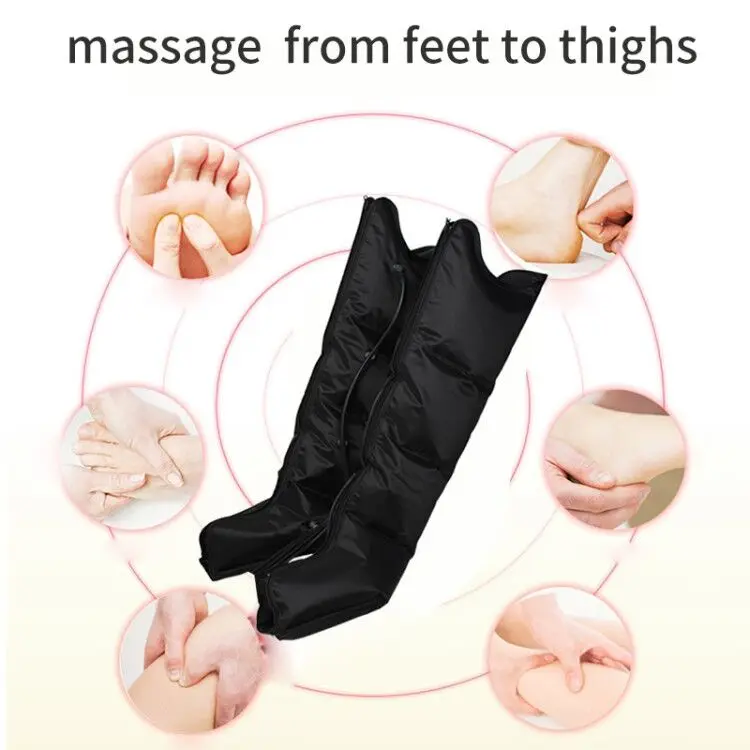 Portable intermittent air pneumatic compression leg foot therapy massager device