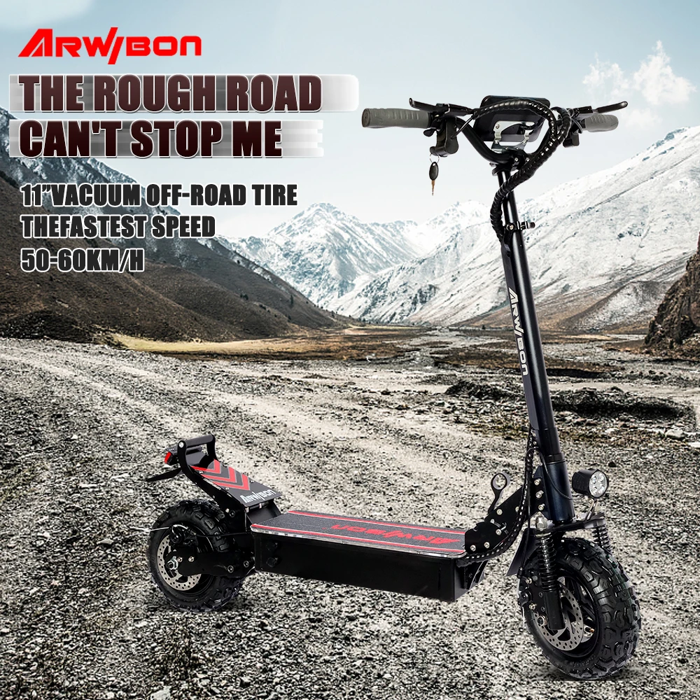 Arwibon Q30 USA/EU Stock Hydraulic Suspension escooter e scooter 11 inch Heavy Duty  Fast Electric Scooter