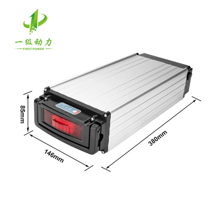 Big Capacity Rear Rack Electric Bicycle Lithium Battery 36V 48V 52V 10Ah 20Ah 30Ah AKKU Pack With BMS for Ebike