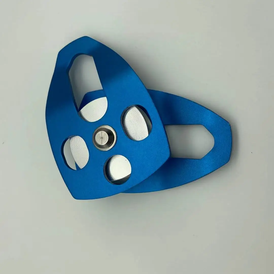 JENSAN Custom Aluminum Single Rescue Pulley for Rescue Industrial 28KN Round BELT Protection Height Work 121mm*83mm Welcom OEM