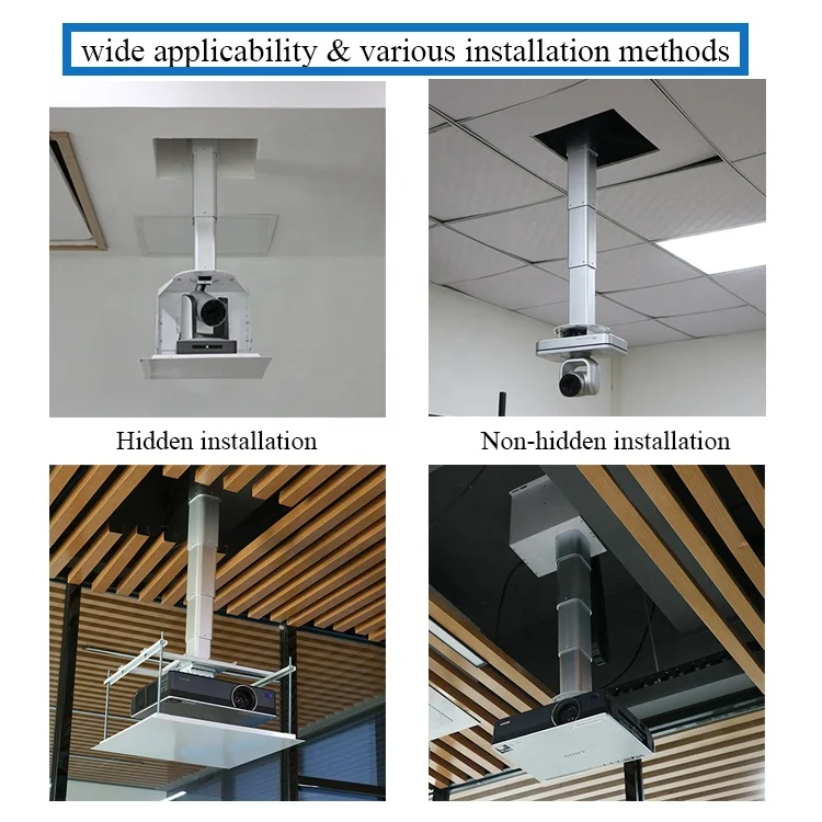 JGST patent 1.5/3M motorized Projector Lift Ceiling Hidden Mount Electric Telescopic Projector elevator for conference system